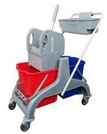 HYGYEN 2x18L mop trolley red/blue