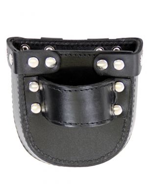 Lederen zeemtas met holster