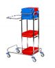 J-I chromed open cleaning trolley